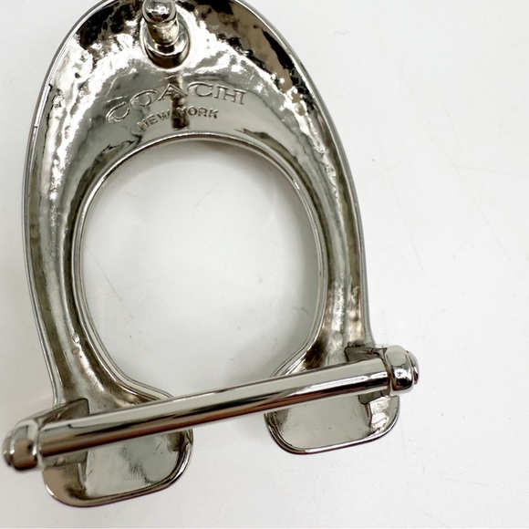 COACH C Hardware Reversible Belt in Back & Red Leather, 25 MM Size 34 - Picture 6 of 13